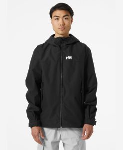 Sailing Jackets | Men Helly Hansen Active Ocean Bound Jacket, Black 990 Black