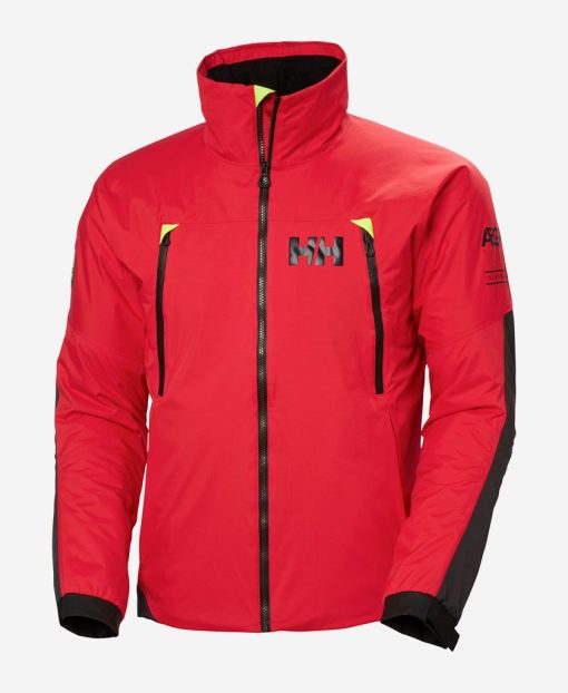 Sailing Jackets | Men Helly Hansen Aegir H2Flow Midlayer Jacket, Alert Red 222 Alert Red