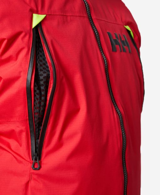 Sailing Jackets | Men Helly Hansen Aegir H2Flow Midlayer Jacket, Alert Red 222 Alert Red