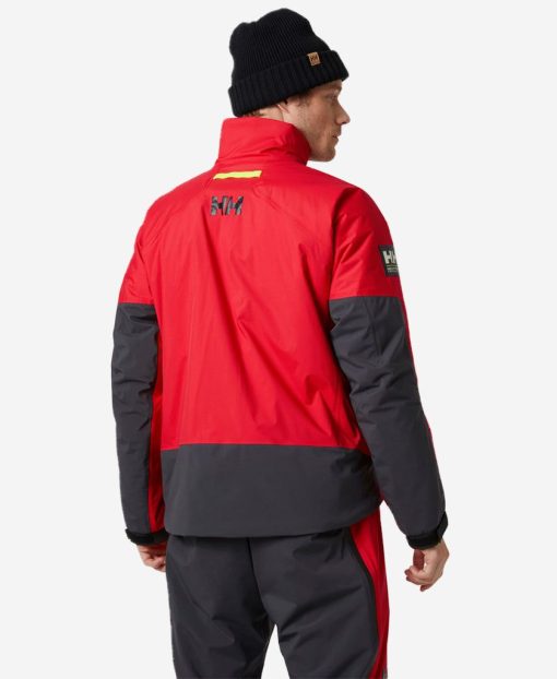 Sailing Jackets | Men Helly Hansen Aegir H2Flow Midlayer Jacket, Alert Red 222 Alert Red