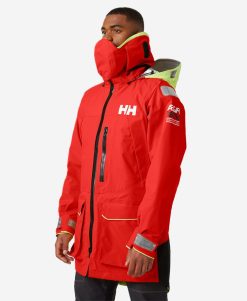 Sailing Jackets | Men Helly Hansen Aegir Ocean Jacket, Alert Red 222 Alert Red