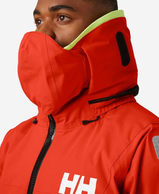 Sailing Jackets | Men Helly Hansen Aegir Ocean Jacket, Alert Red 222 Alert Red