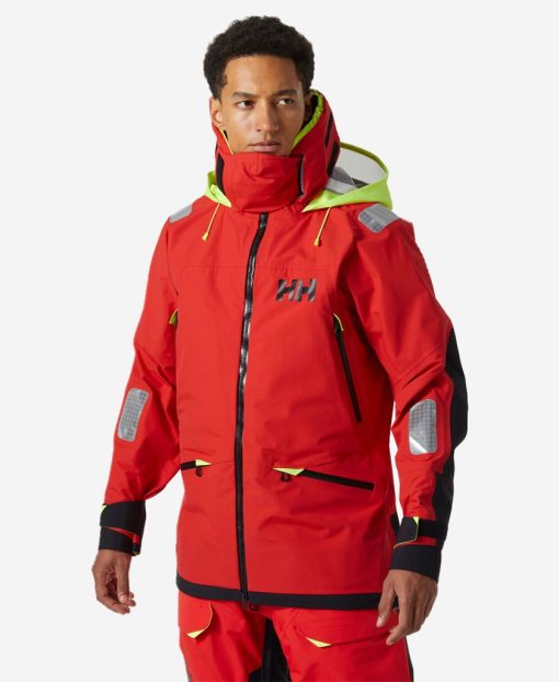 Sailing Jackets | Men Helly Hansen Aegir Race Jacket 2.0, Alert Red 222 Alert Red