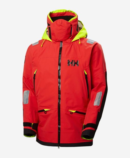 Sailing Jackets | Men Helly Hansen Aegir Race Jacket 2.0, Alert Red 222 Alert Red