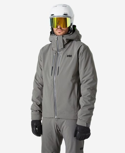 Snow Jackets | Men Helly Hansen Alpha Lifaloft Jacket, Concrete 876 Concrete