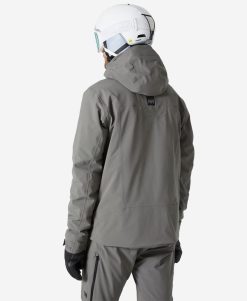 Snow Jackets | Men Helly Hansen Alpha Lifaloft Jacket, Concrete 876 Concrete