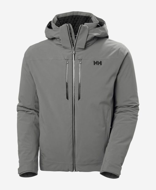 Snow Jackets | Men Helly Hansen Alpha Lifaloft Jacket, Concrete 876 Concrete