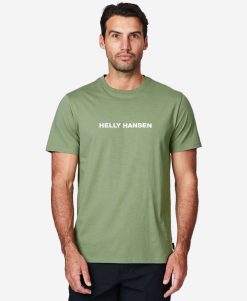 T-Shirts | Men Helly Hansen Core T-Shirt, Jade 2.0 406 Jade 2.0