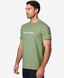 T-Shirts | Men Helly Hansen Core T-Shirt, Jade 2.0 406 Jade 2.0