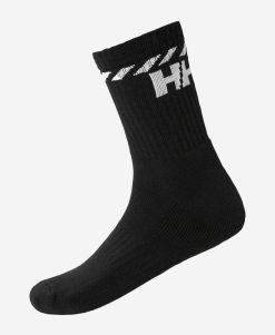 Socks | Men Helly Hansen Cotton Sport Sock 3P, Black 990 Black