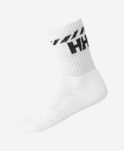 Socks | Men Helly Hansen Cotton Sport Sock 3Pk, White 001 White