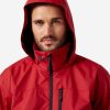 Rain Jackets | Men Helly Hansen Crew Hooded Jacket, Red