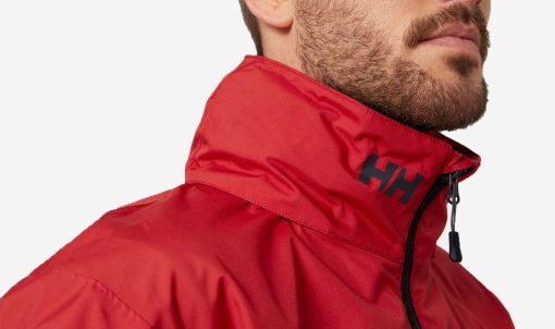 Rain Jackets | Men Helly Hansen Crew Hooded Jacket, Red