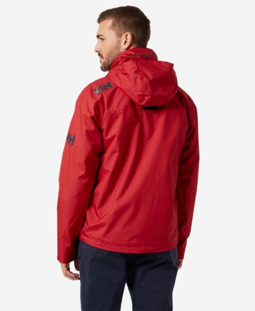 Rain Jackets | Men Helly Hansen Crew Hooded Jacket, Red