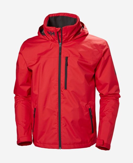 Rain Jackets | Men Helly Hansen Crew Hooded Jacket, Red