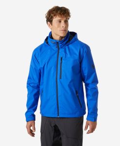 Rain Jackets | Men Helly Hansen Crew Hooded Jacket, Cobalt 543 Cobalt