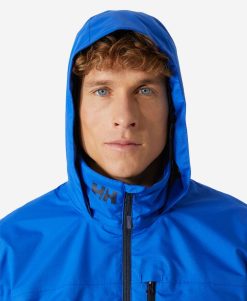 Rain Jackets | Men Helly Hansen Crew Hooded Jacket, Cobalt 543 Cobalt