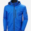 Rain Jackets | Men Helly Hansen Crew Hooded Jacket, Cobalt 543 Cobalt