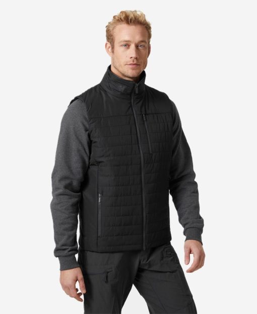 Insulated Midlayer Jackets | Men Helly Hansen Crew Insulator Vest 2.0, Ebony 980 Ebony