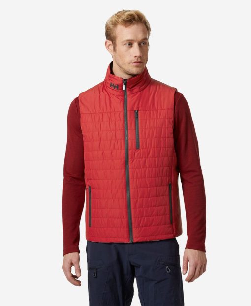 Insulated Midlayer Jackets | Men Helly Hansen Crew Insulator Vest 2.0, Red 162 Red