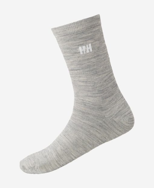 Socks | Men Helly Hansen Everyday Wool Sock 2Pk, Grey Melange 949 Grey Melang