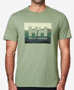 T-Shirts | Men Helly Hansen Hh Box Fill T-Shirt, Jade 2.0 406 Jade 2.0