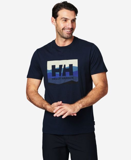 T-Shirts | Men Helly Hansen Hh Box Fill T-Shirt, Navy 598 Navy