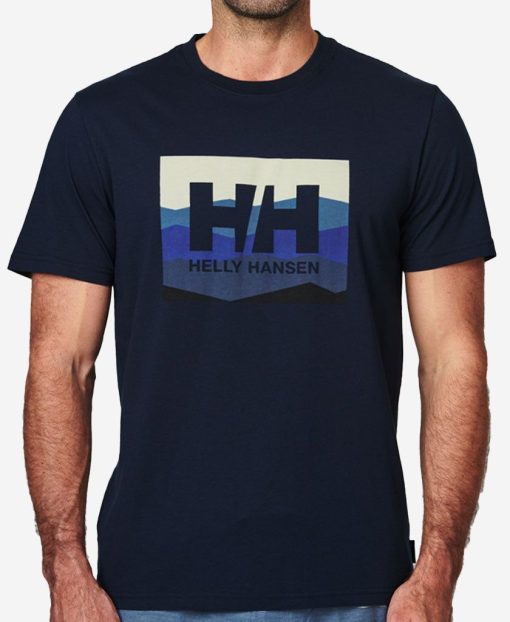 T-Shirts | Men Helly Hansen Hh Box Fill T-Shirt, Navy 598 Navy