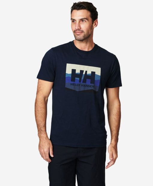 T-Shirts | Men Helly Hansen Hh Box Fill T-Shirt, Navy 598 Navy