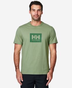 T-Shirts | Men Helly Hansen Hh Box T-Shirt, Jade 2.0 406 Jade 2.0