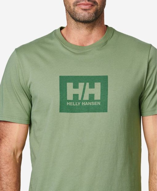 T-Shirts | Men Helly Hansen Hh Box T-Shirt, Jade 2.0 406 Jade 2.0