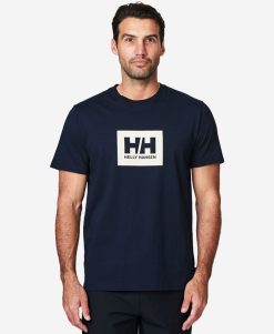 T-Shirts | Men Helly Hansen Hh Box T-Shirt, Navy 597 Navy