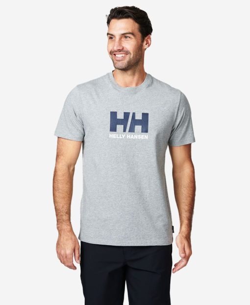 T-Shirts | Men Helly Hansen Hh Logo T-Shirt, Grey Melange 949 Grey Melange