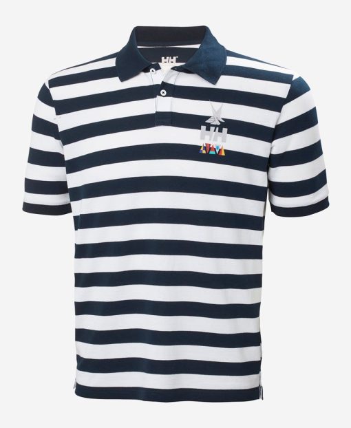 Polos | Men Helly Hansen Koster Polo, Navy Stripe 598 Navy Stripe