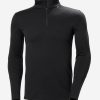 Baselayer Tops | Men Helly Hansen Lifa Merino Midweight 1/2 Zip, Black 990 Black