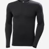 Baselayer Tops | Men Helly Hansen Lifa Merino Midweight Crew, Black 990 Black