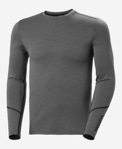 Baselayer Tops | Men Helly Hansen Lifa Merino Midweight Crew, Concrete 876 Concrete