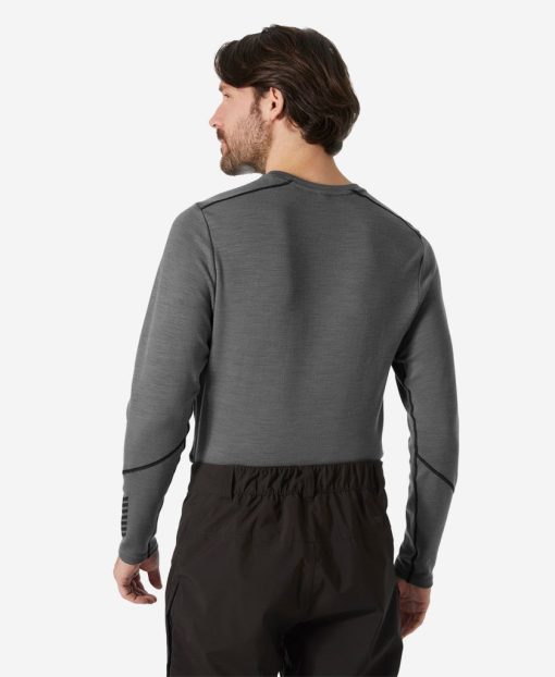 Baselayer Tops | Men Helly Hansen Lifa Merino Midweight Crew, Concrete 876 Concrete