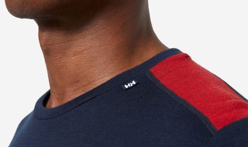 Baselayer Tops | Men Helly Hansen Lifa Merino Midweight Crew, Navy 598 Navy