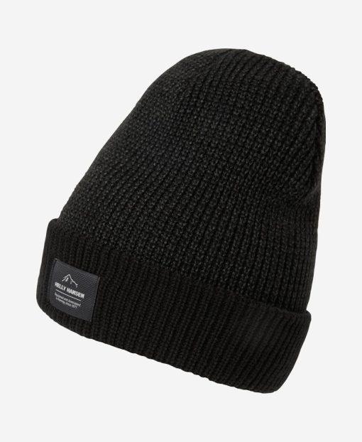 Beanies & Neckwarmers | Men Helly Hansen Logo Cuff Beanie, Black 991 Black