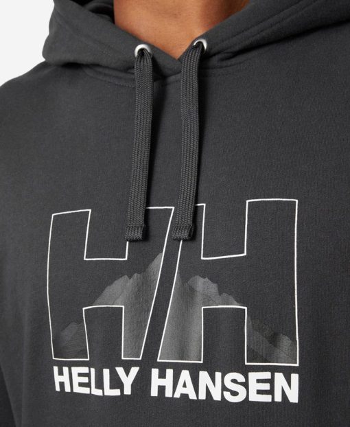 Fleece | Men Helly Hansen Nord Graphic Pull Over Hoodie, 981 Ebony