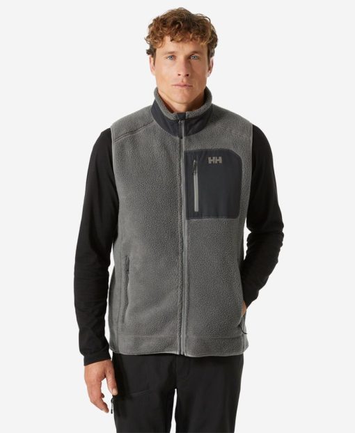 Fleece | Men Helly Hansen Panorama Pile Vest, Concrete 876 Concrete