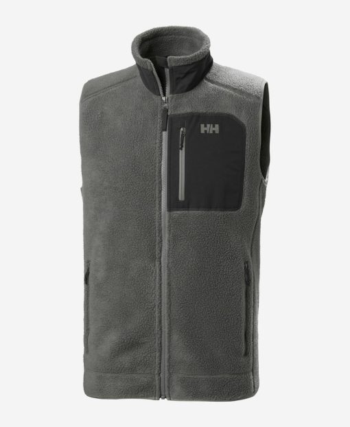 Fleece | Men Helly Hansen Panorama Pile Vest, Concrete 876 Concrete