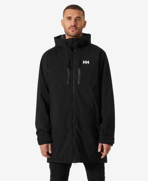 Rain Jackets | Men Helly Hansen Park Ins Rain Parka, Black 990 Black