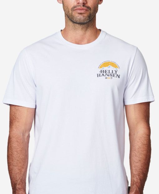 T-Shirts | Men Helly Hansen Peak T-Shirt, White 001 White