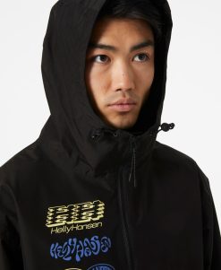 Rain Jackets | Men Helly Hansen Play Oversized Rain Jacket, Black 990 Black