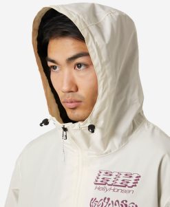 Urban Jackets | Men Helly Hansen Play Oversized Rain Jacket, Snow 047 Snow