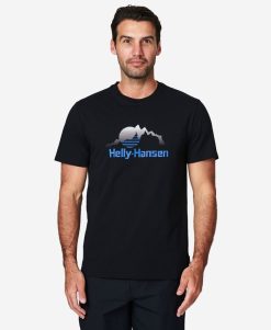 T-Shirts | Men Helly Hansen Rockies T-Shirt, Black 990 Black