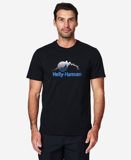 T-Shirts | Men Helly Hansen Rockies T-Shirt, Black 990 Black