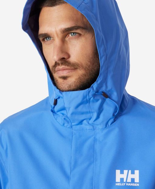 Rain Jackets | Men Helly Hansen Seven J Jacket, Ultra Blue 554 Ultra Blue